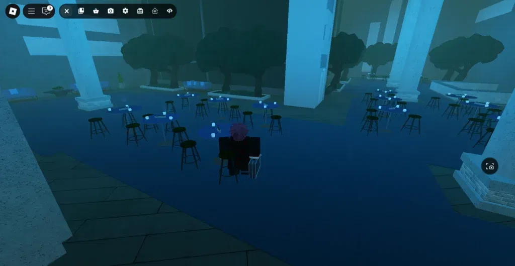 Player in the Cafeteria of the CCG Base in Ghoul://Re