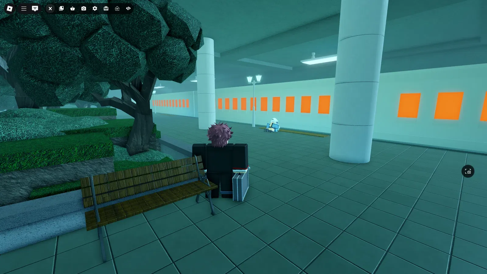 Player in one of the Fast travel areas in ghoul://Re