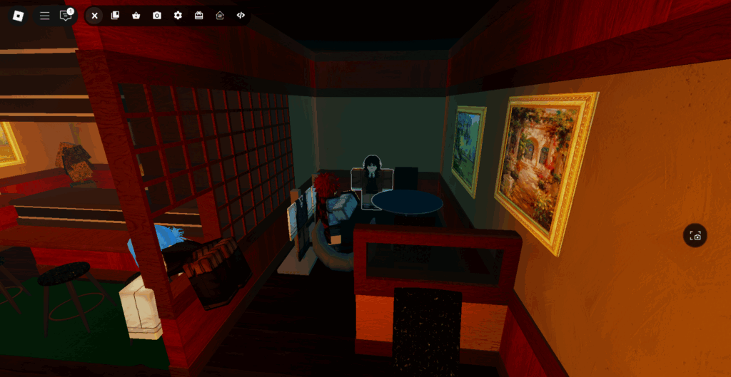 Player looking at Hanazuki in Anteiku in Ghou;l://Re