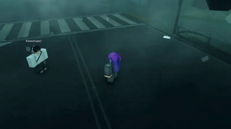 Player performing Tsukiyama v1 twin cleave attack in ghoul://Re