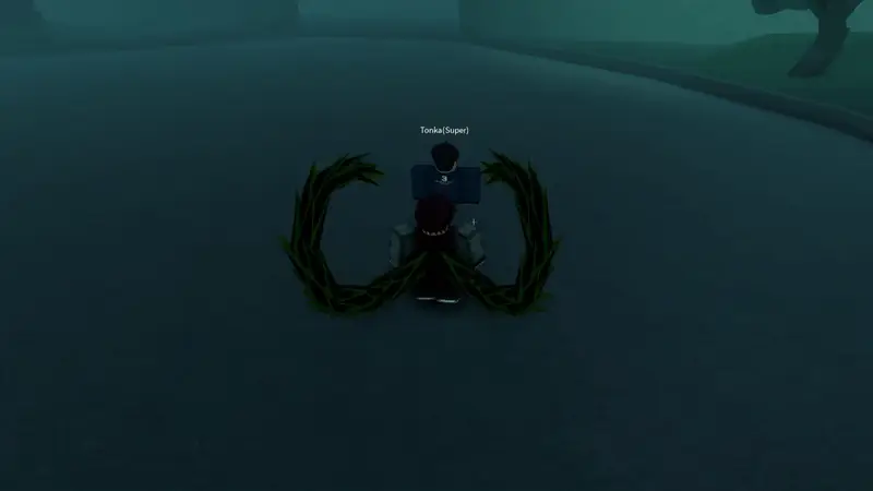 Player performing Yamori v1 grinder attack in ghoul://Re