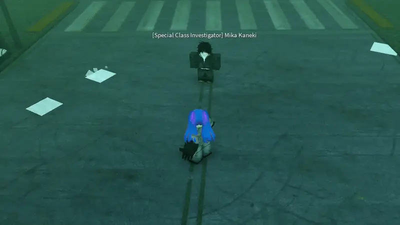 Player performing Yomo v1 critical attack in ghoul://Re