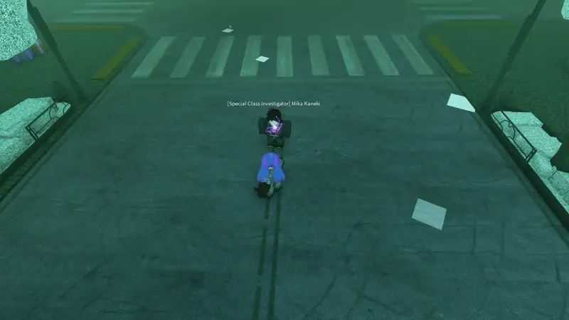 Player performing Yomo v1 critical follow up attack in ghoul://Re