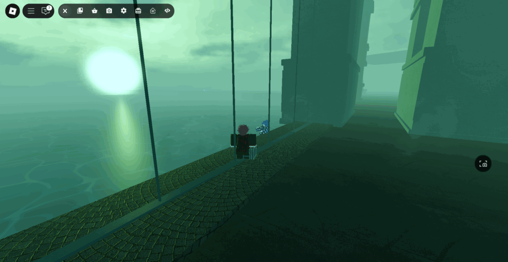 Player standing behind kt NPC on the bridge in Ghoul://Re