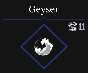 Geyser Water Skill in Absolvement
