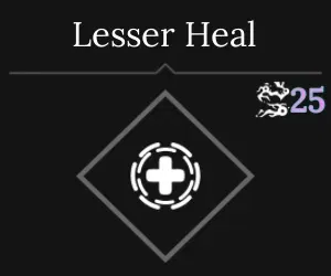 Lesser Heal Holy Skill in Absolvement