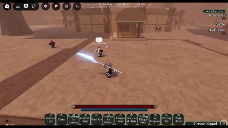 Player performing Black hole move in wagarashi