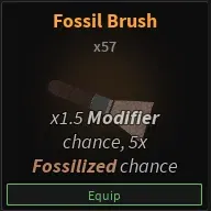 Fosil Brush magnet in DIG