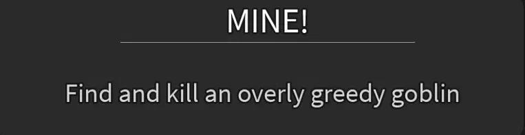 mine! quest in dead spells