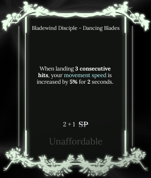 dancing blades soul tree in absolvement