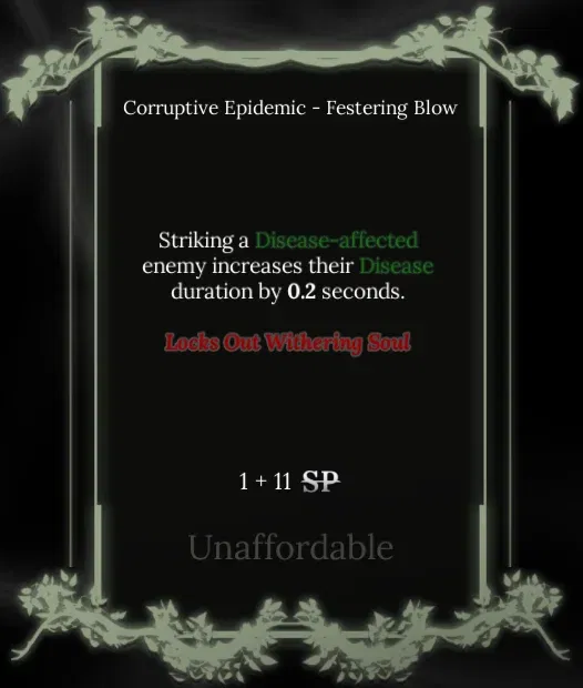 festering blow node in soul tree absolvement