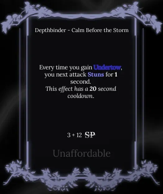 calm before the storm node in soul tree absvolement