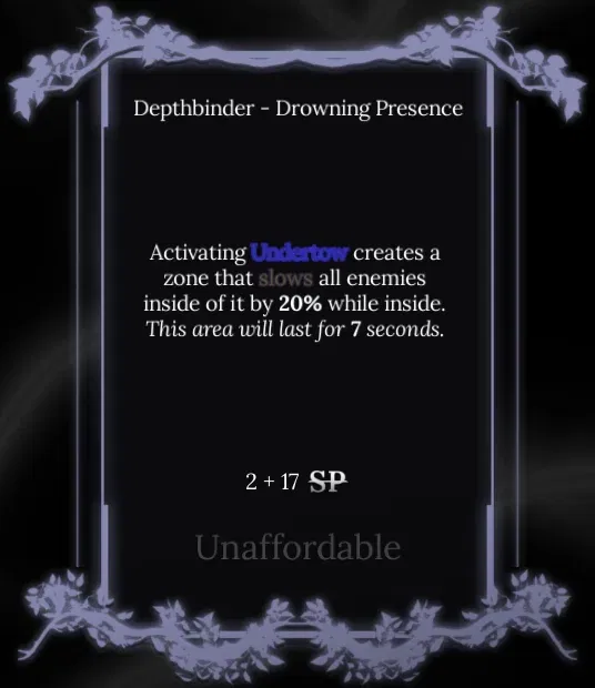 drowning presence node in soul tree absvolement