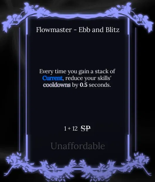 ebb and blitz  node in  soul tree absolvement