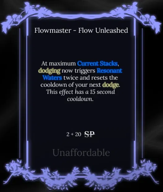 flow unleashed node in  soul tree absolvement
