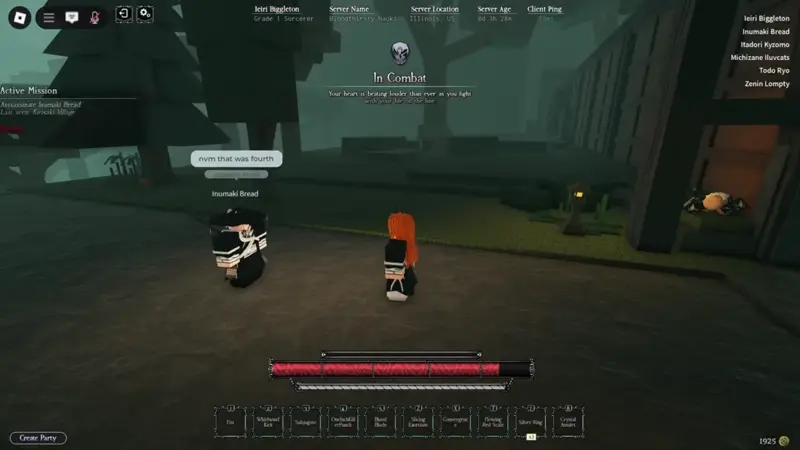 player performing frigid blade attack in Heian