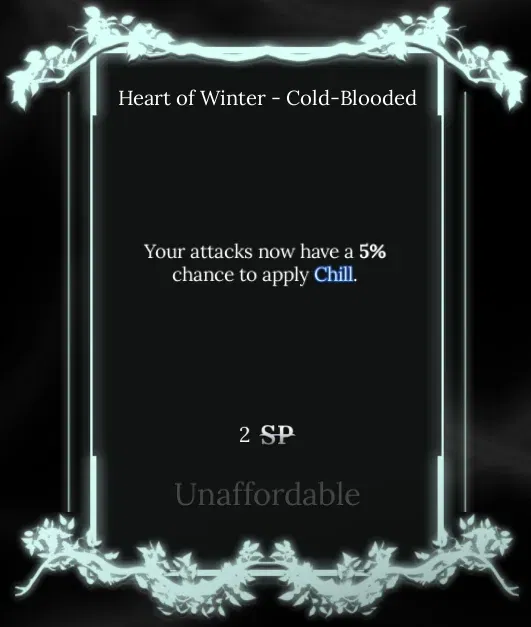 cold-blooded node in soul tree absolvement