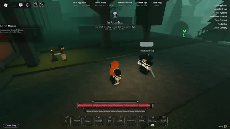 player performing ice eruption attack in Heian