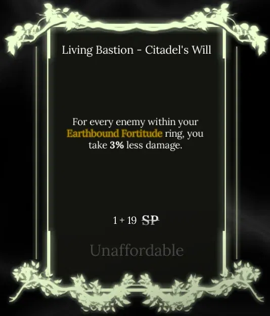 citadel's will node in soul tree absolvement