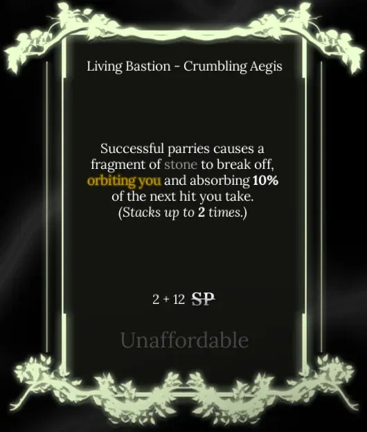 crumbling aegis node in soul tree absolvement
