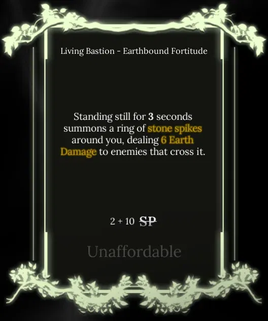 earthbound fortitude node in soul tree absolvement