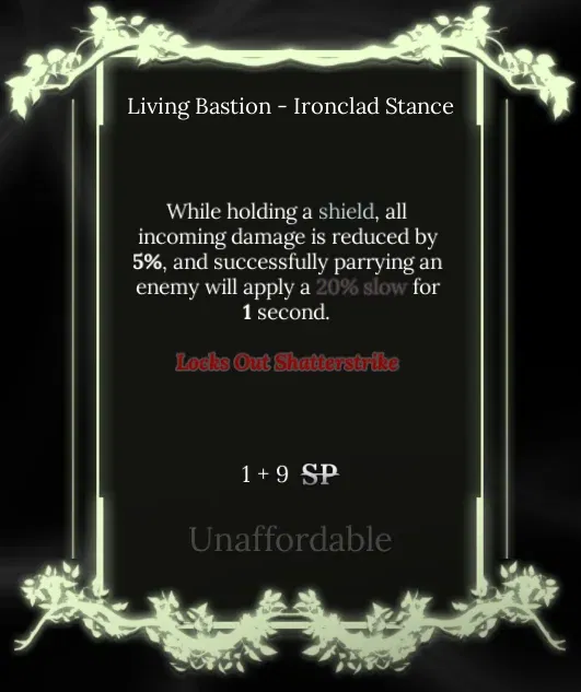 ironclad stance node in soul tree absolvement