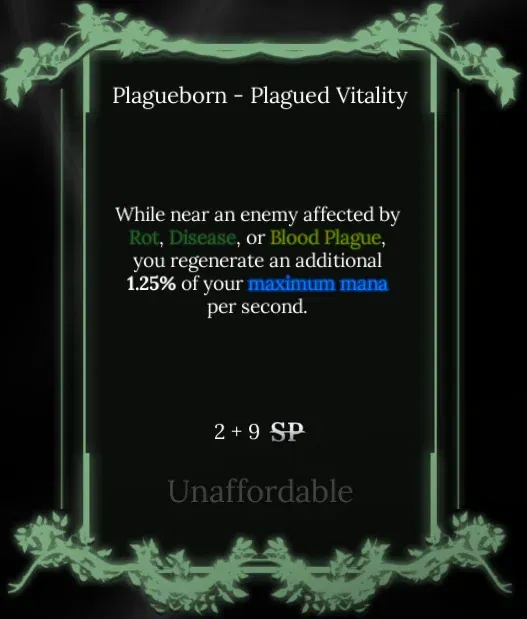 plagued vitality node in soul tree absolvement