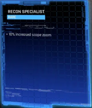 recon specialist rare talent in hekmatyar