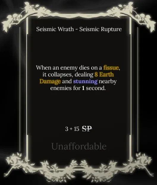 seismic rupture node in soul tree absolvement