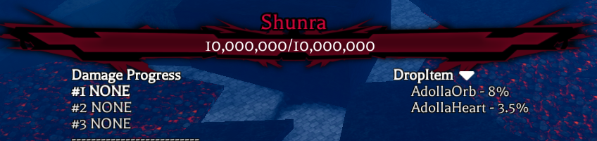 shunra boss hp bar in universal piece