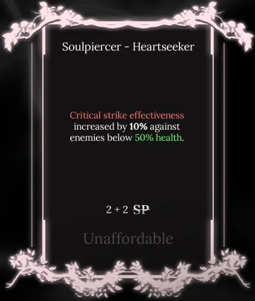 heartseeker soul tree in absolvement