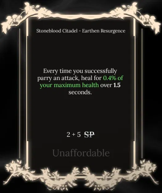 earthen resurgance node in soul tree absolvement