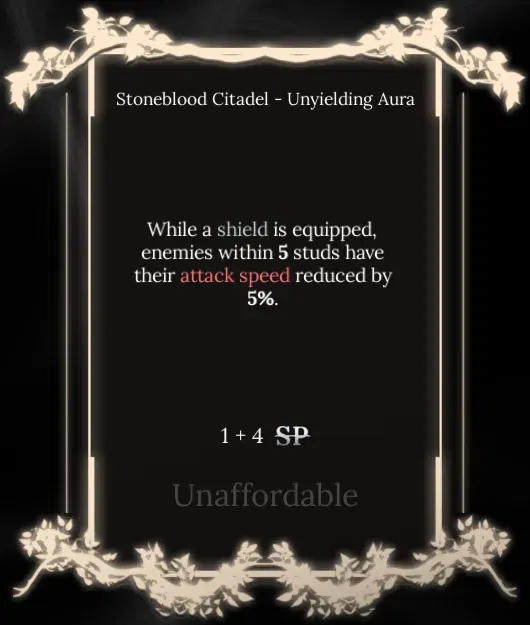 unyielding aura node in soul tree absolvement