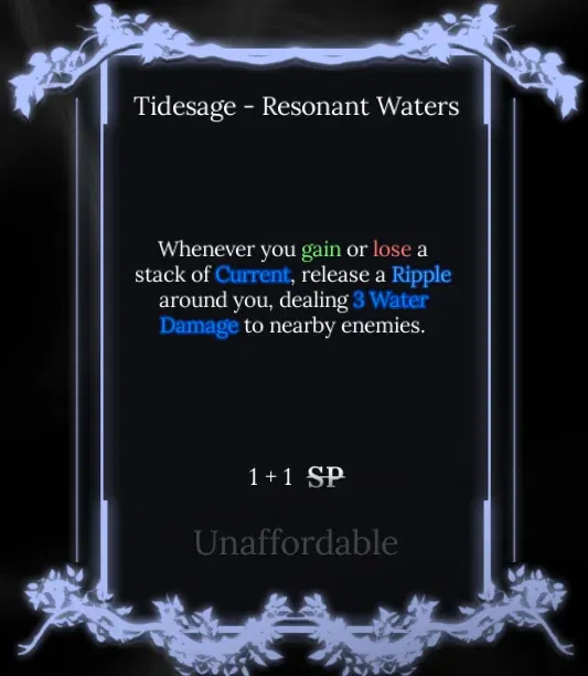 Resonant waters node in soul tree absolvement