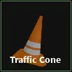 traffic cone item in dig