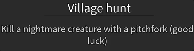 village hunt quest in dead spells