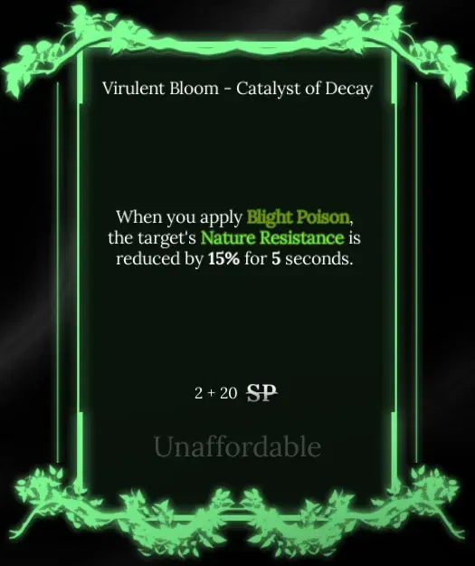 catalys of decay node in soul tree absolvement