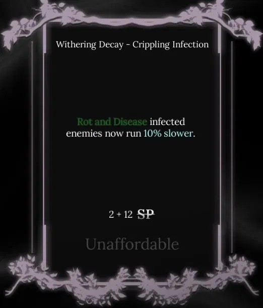 crippling infection node in soul tree absolvement
