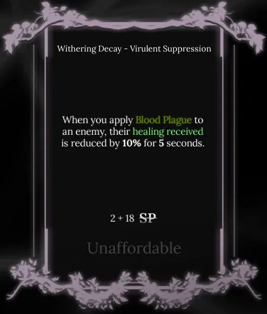 virulent suppresion node in soul tree absolvement
