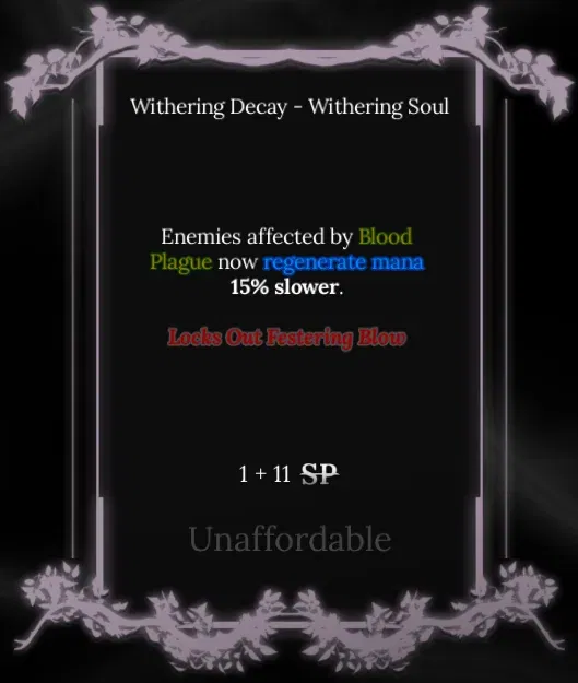 withering soul node in soul tree absolvement
