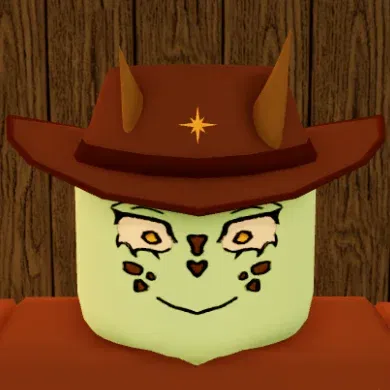 goldstar cowboy hat head armor in rogueblox