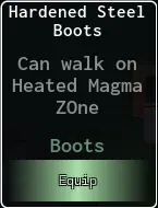 hardened steel boots in abyss miner