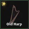 old harp item in dig