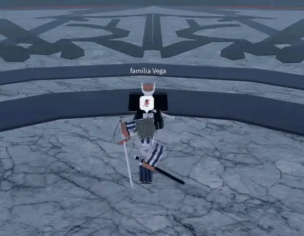 player performing quilge's sabre basic attack in type soul