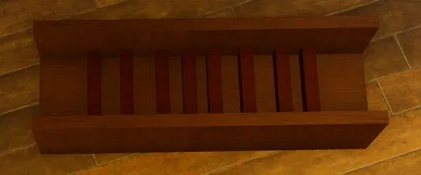 wooden sluice box in prospecting