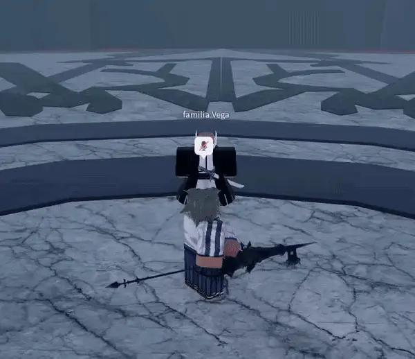 player performing great lance basic attacks in type soul