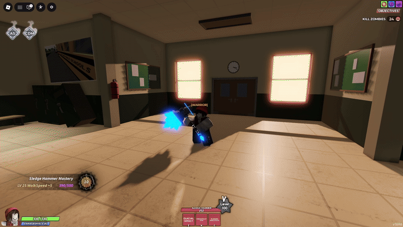 Sledge Hammer Ultimate ability in Hunty Zombie