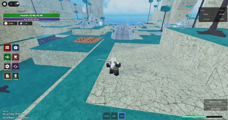 x showcase for saber weapon in diverse piece